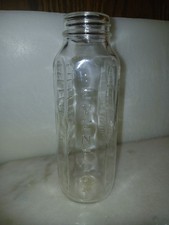 Vintage Evenflo Glass Baby Bottle Clear Embossed USA 6  
