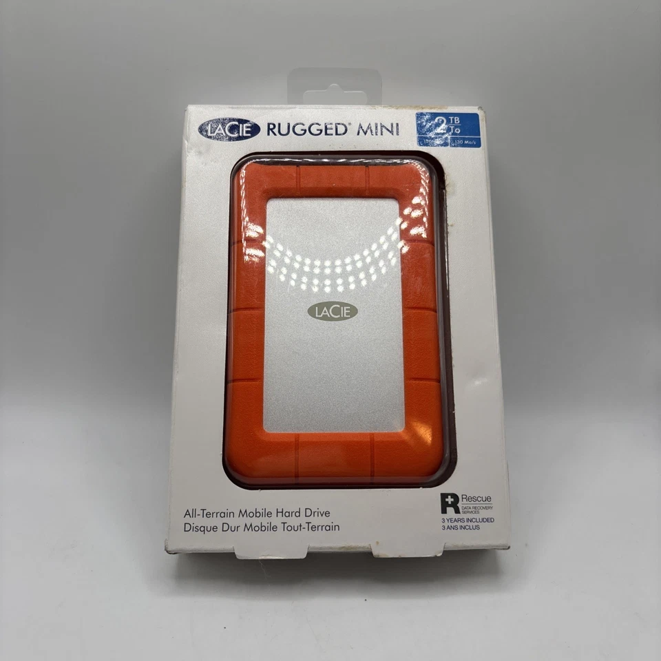 LaCie Rugged Mini 2TB USB 3.0 tragbare externe Festplatte - Orange