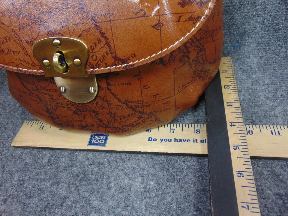 Bolso Cartera Patricia Nash Veneto Cuero Óxido Antidisturbios Estampado Mapa Tooled Foto 4 de 4