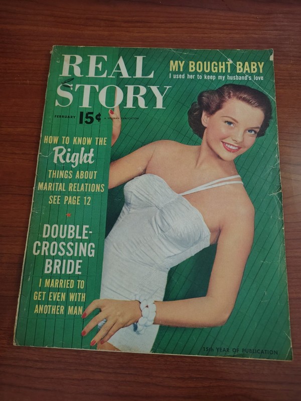 Vintage REAL STORY magazine February 1957 Good Condition Mary Austin on Cover