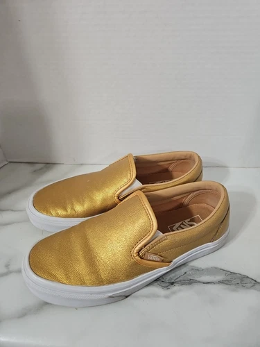 Vans Scarpe Off The Wall Oro Ciottolato Slip On Sneakers Uomo 6.0 Donna 7.5