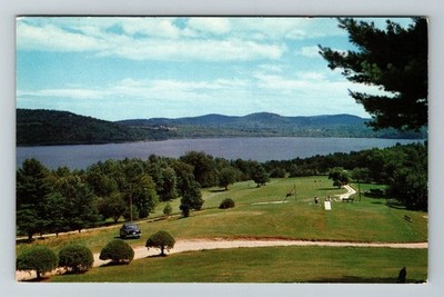 Canton ME-Maine, Lake Anasagunticook, Aerial Scenic View, Vintage Postcard