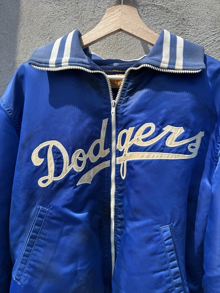 Chaqueta Goodman And Sons vintage emitida por el jugador de finales de la década de 1960 por calentamiento de los Dodgers de Los Ángeles Foto 2 de 4