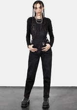 NWOT Disturbia Venom Mom Dungarees Size W34”/UK 16