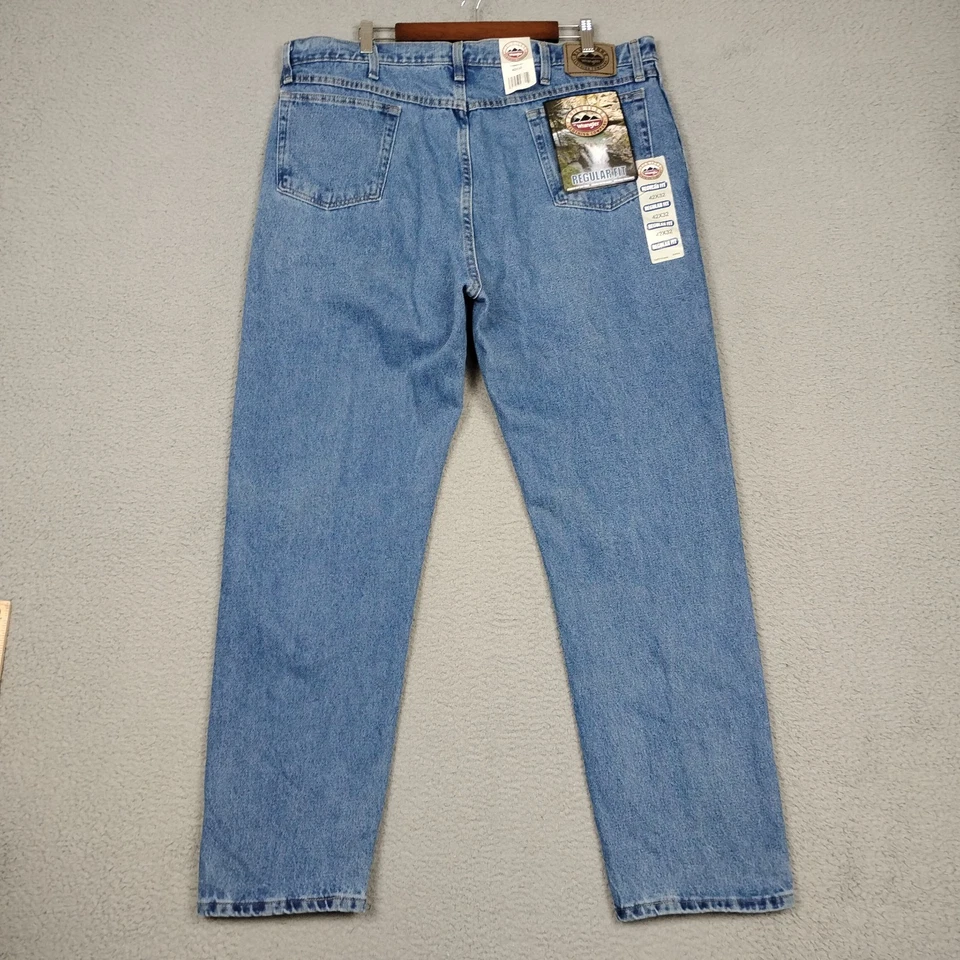 Blue Ridge By Wrangler Jeans Mens 42x32 Regular Fit Medium Wash Denim Pants NEW - Image 2 of 4