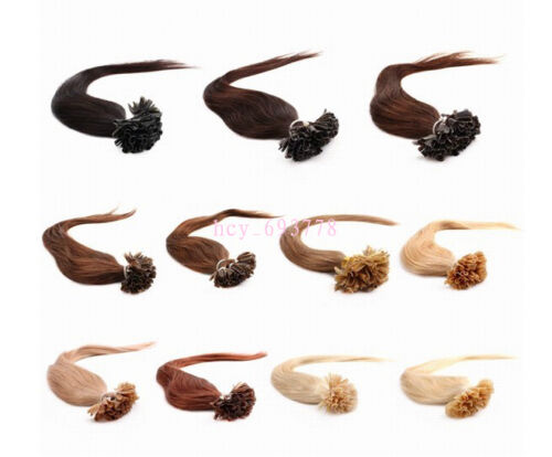 Estensioni capelli umani 18""-32"" punta a U fusione cheratina vera Remy testa intera 100 g - Foto 5 di 62