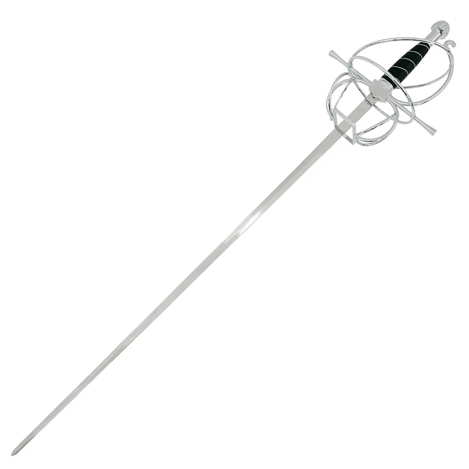 Elegant Renaissance Rapier with Black Swept Hilt - Metal Blade Overall 43.5" - Image 2 of 4