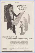 Vintage 1920 WARNER'S Rust Proof Corsets Lingerie Women's Fashion 20's Print Ad