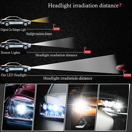 4-Side LED KIT H11 H8 H9 Headlight Bulbs 1000W 100000lm 6000K For Nissan Altima - Picture 17 of 17