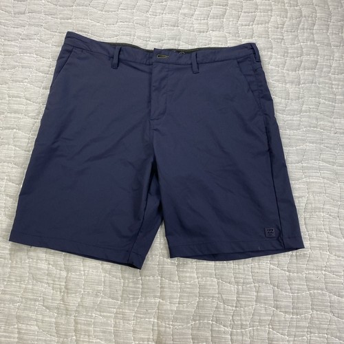 Billabong Shorts Mens 38 Blue Solid Flat Front Quick Dry Stretch X-Wick A/DIV