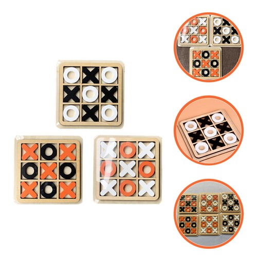 2 PCS Tic Toe Game Child Chess Board for Adults Family Room Decor - Picture 5 of 12