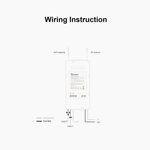 Sonoff iFan04 WiFi Schalter APP RF433 Steuerung Deckenventilator Lichtschalter - Bild 3 von 11