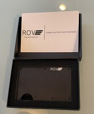 ROV RFID Blocking Aluminum Wallet Money Belt - Matt Black -Holds 1 to 12 Cards