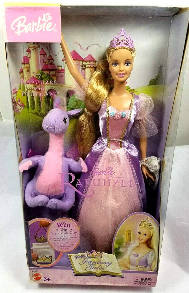 Mattel Barbie as Rapunzel B5826 Rapunzel and Penelope Dragon