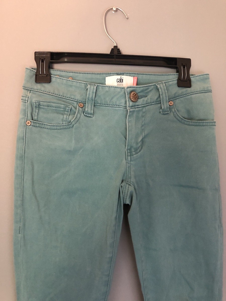 Cabi Size Skinny Sky Blue Jeans Colored Denim