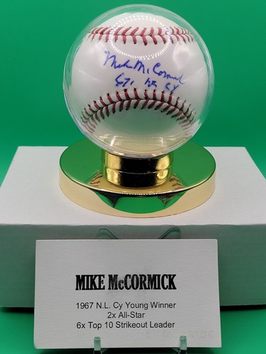 Mike McCormick Autographed Baseball 1967 Cy Young NL Winner - Picture 3 of 3