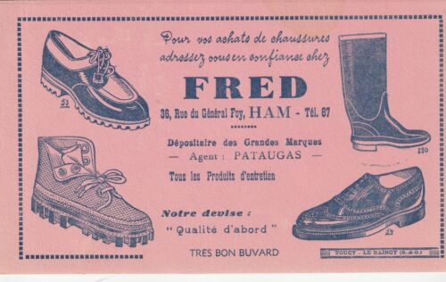 P123 ANCIEN BUVARD Chaussures FRED 36 Bd Général Foy a HAM dépositaire PATAUGAS - Photo 1/1