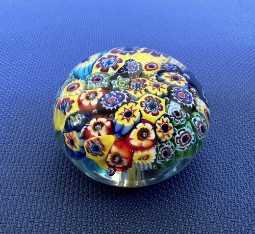 Vintage Murano mehrfarbig Millefiori Glas Briefbeschwerer Italien - atemberaubend neuwertig - Bild 6 von 7