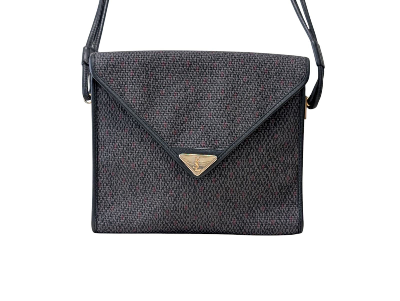 Borsa a tracolla Yves Saint Laurent PVC grigio borsa vintage YSL autentica