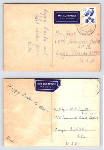 AK Frohe Ostern West Germany - Eggs, Chick, Easter - Lot of 2 Postcards - Picture 2 of 2