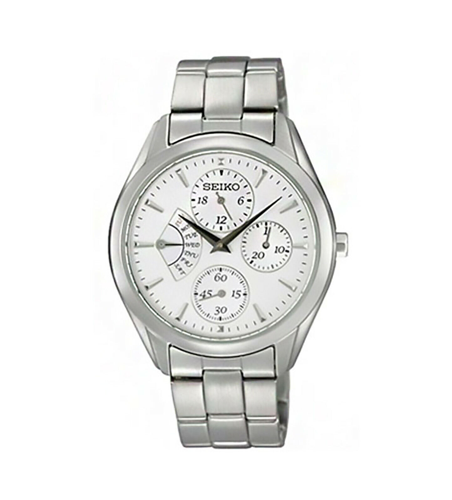 Seiko Lady Silver Chronograph Quartz 6G34 Analog Watch SRL045 SRL045P1