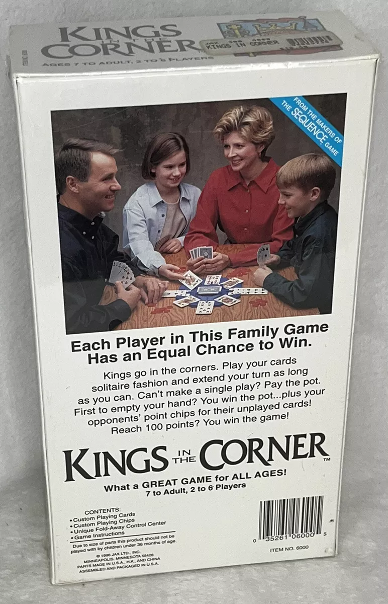 Kings In The Corner Family Card Game Ages 7-Adult Jax Ltd. 6000