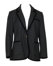 Etro Single-breasted Blazer Jacket In Grey Wool Fr44