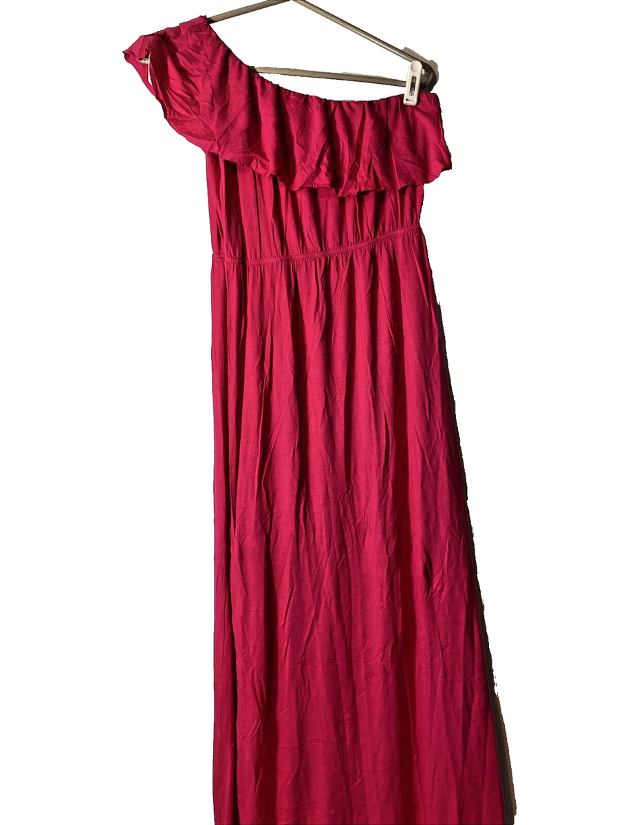 COVETED CLOTHING Pink MAXI DRESS - SMALL Beach Model Long Flowy Soft  Material | eBay