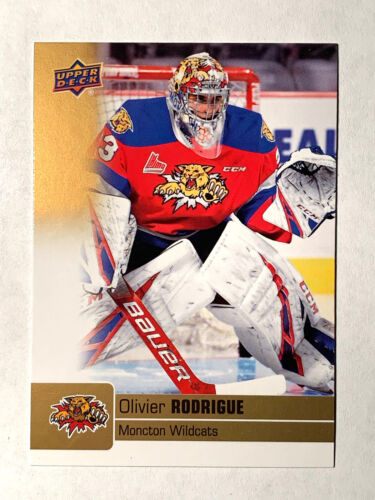 2019-20 UD CHL Hockey Gold Glossy OLIVIER RODRIGUE Rookie Edm Oilers Card# 3 - Picture 1 of 2