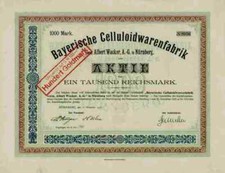 Bayerische Celluloidwarenfabrik Albert Wacker AG November 1922 N&uuml;rnberg Cleo Eva