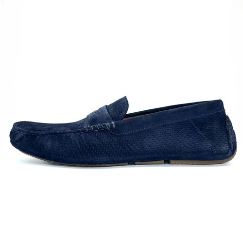 $395 Aquatalia Men's 12 Bruce Navy Blue Slip-on ITALY Weatherproof Driving Shoe - 第 1/9 張圖片