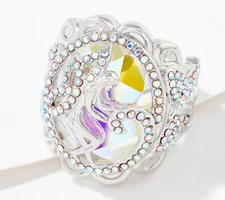 Kirks Folly Titania Queen of the Fairies Ring   silvertone  size 7