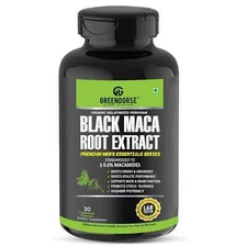 Peruvian Black Maca Root Extract | Energy, Endurance Performance - 30 caps