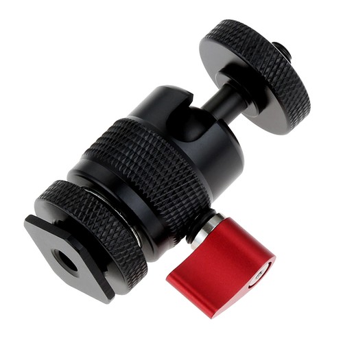 Ball Head Adapter with Removable Cold Hot Shoe Mount for DSLR Cameras Camcorders - Picture 6 of 18