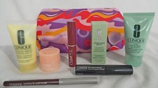 Clinique 8 Piece Set Black Honey Lip Mascara DD Scrub Liner Smart Bag