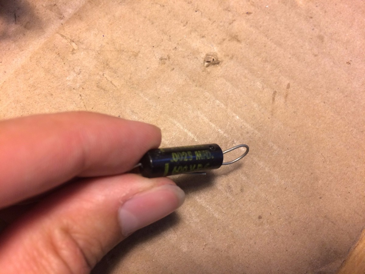 NOS Vintage Sprague Black Beauty .0025 uf 600v Capacitor Guitar