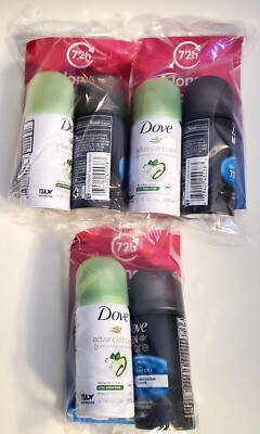Lot of 6 Dove Advanced Care 48H Cool Essentials & Men Care Clean Dry Spray 07/25