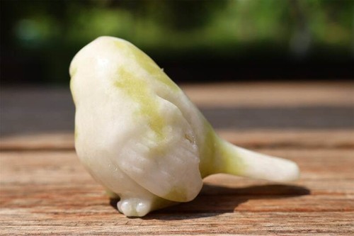 2.4" Natural Lantian jade Carved bird Reiki Creative Crystal Skull decor gift 1x - Picture 4 of 10