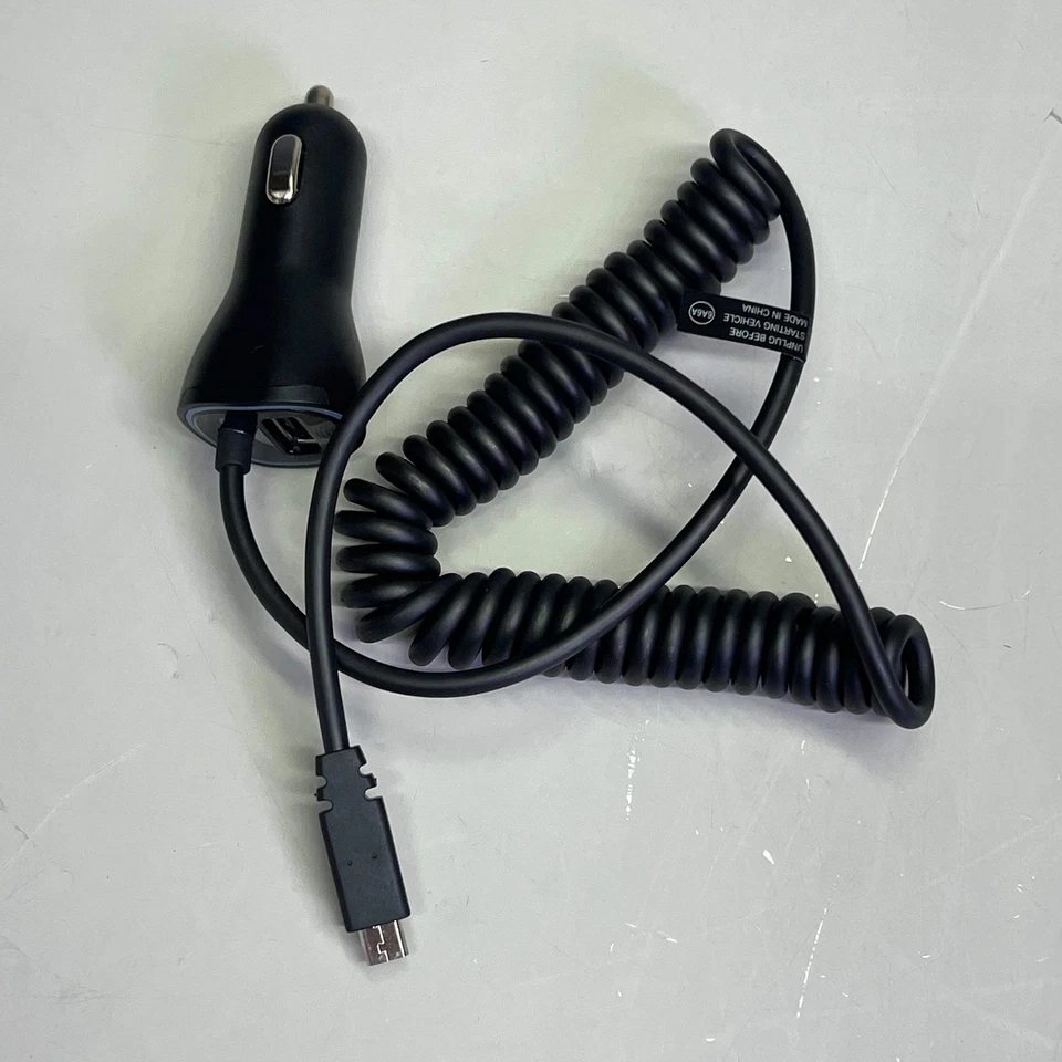 AT & T Single USB Secondary & Corded Micro Car Charger LED 3.4Amp Black 4899 - Image 4 of 4