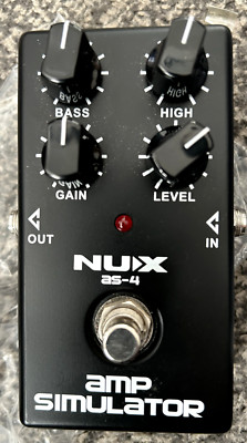 NUX AS-4 moderner Verstärker Simulator Gitarre Bass Effektpedal verstärkt True Bypass