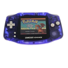 Transparent Blue Picachu Game Boy Advance Console GBA AGS-101 Backlight Screen