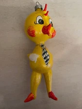 DE CARLINI ITALY DUCK YELLOW ORNAMENT LARGE  BLOWN GLASS VINTAGE