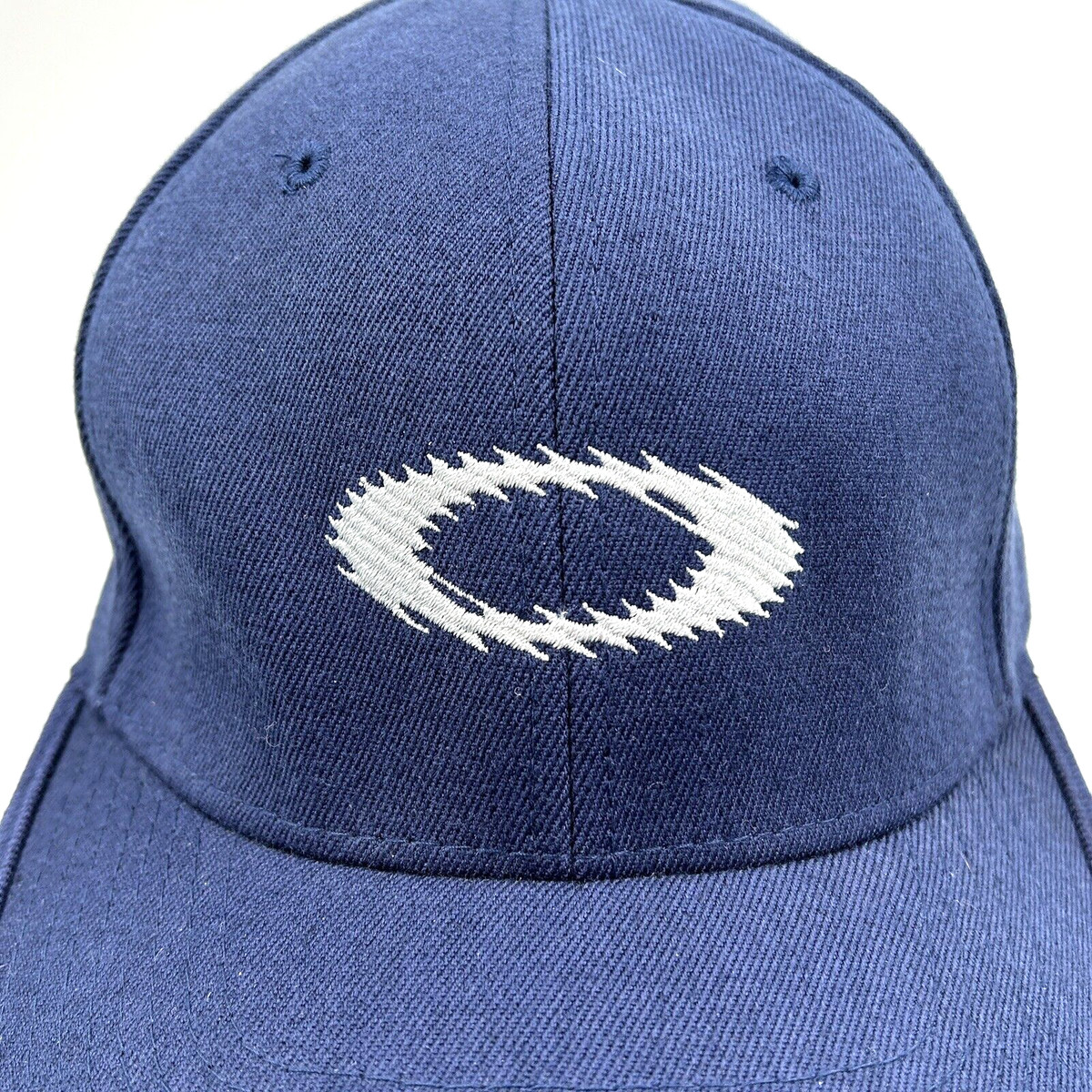 Vintage Y2K Oakley Software Blue Navy Baseball Hat Cap Icon Sz S/M View 3
