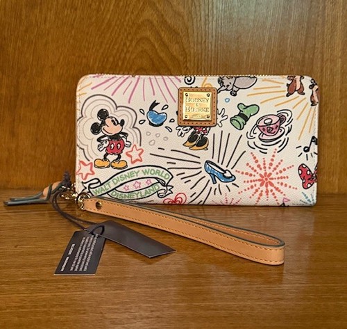 New with Tags - Disney Parks Dooney & Bourke White Sketch Wallet Wristlet