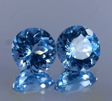 Loose Gemstone Certified Natural Santa Maria Blue Aquamarine 7.90 Ct Round Cut