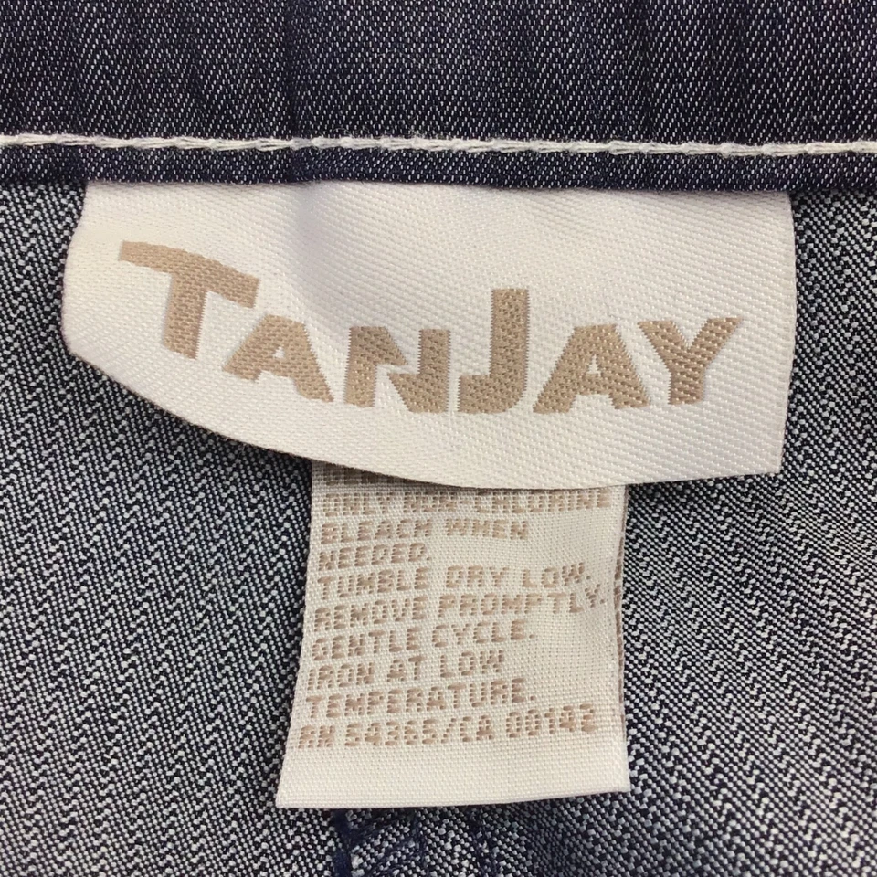 Pantalones capri TanJay/informales cómodos cintura elástica elásticos recortados cargo talla 10 Foto 4 de 4