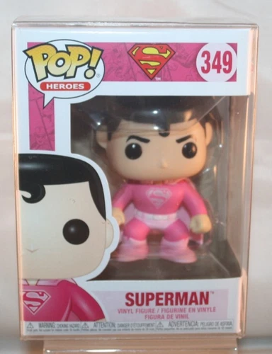 Funko Pop! Heroes - BCRF Superman Pink - Protective Case - #349 - NIB