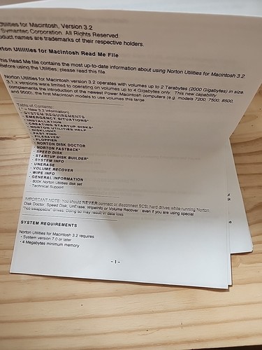 Vintage Apple Symantec Norton Utilities V 3 (Mac, 1995) Original Read Me Instruc - Picture 7 of 7