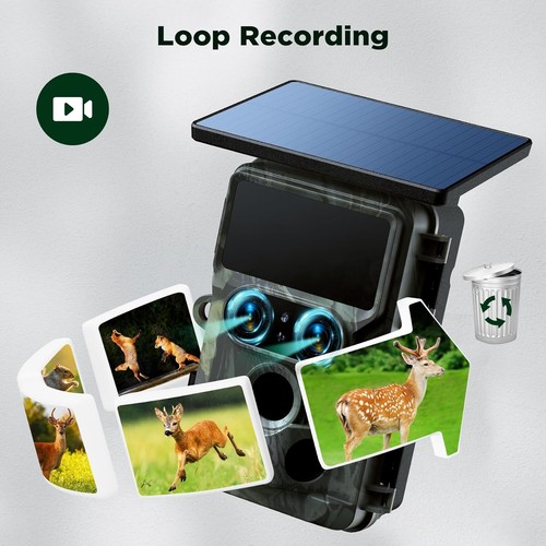 Campark Solar 4K UHD 60MP WiFi Dual Lens Trail Camera Night Vision APP View - Picture 7 of 10