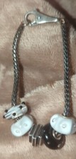 Trollbeads Silver Bracelet Troll plain lock with trollbeads charms beads
